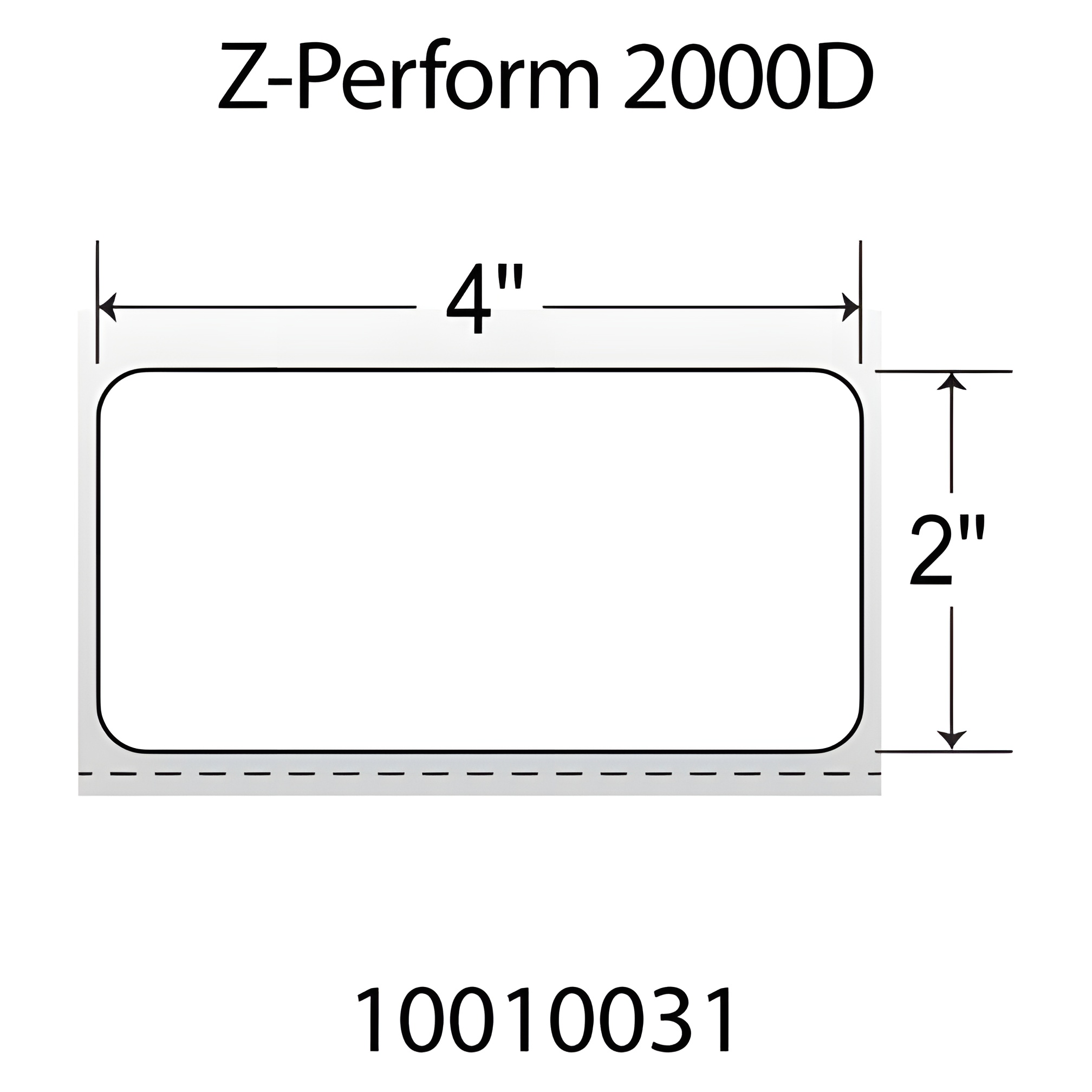 Zebra Z-Perform 2000D 4" x 2" Direct Thermal Labels