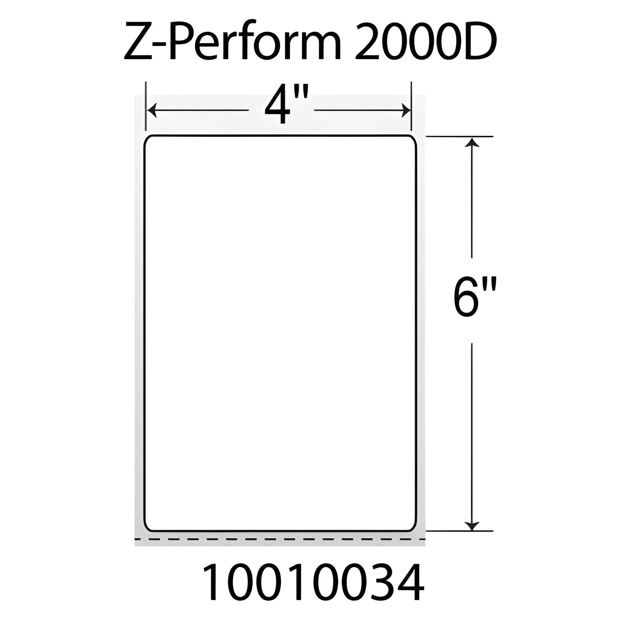 Zebra Z-Perform 2000D 4" x 6" Shipping Labels